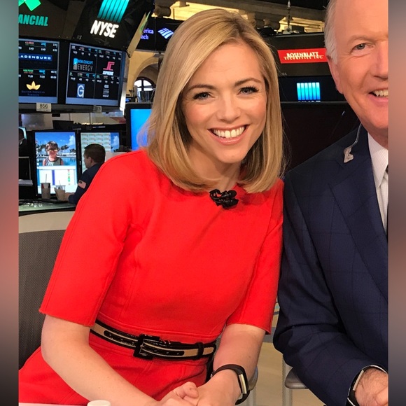 Red A-line wool blend dress - Lela Rose size 0 - Picture 6 of 6